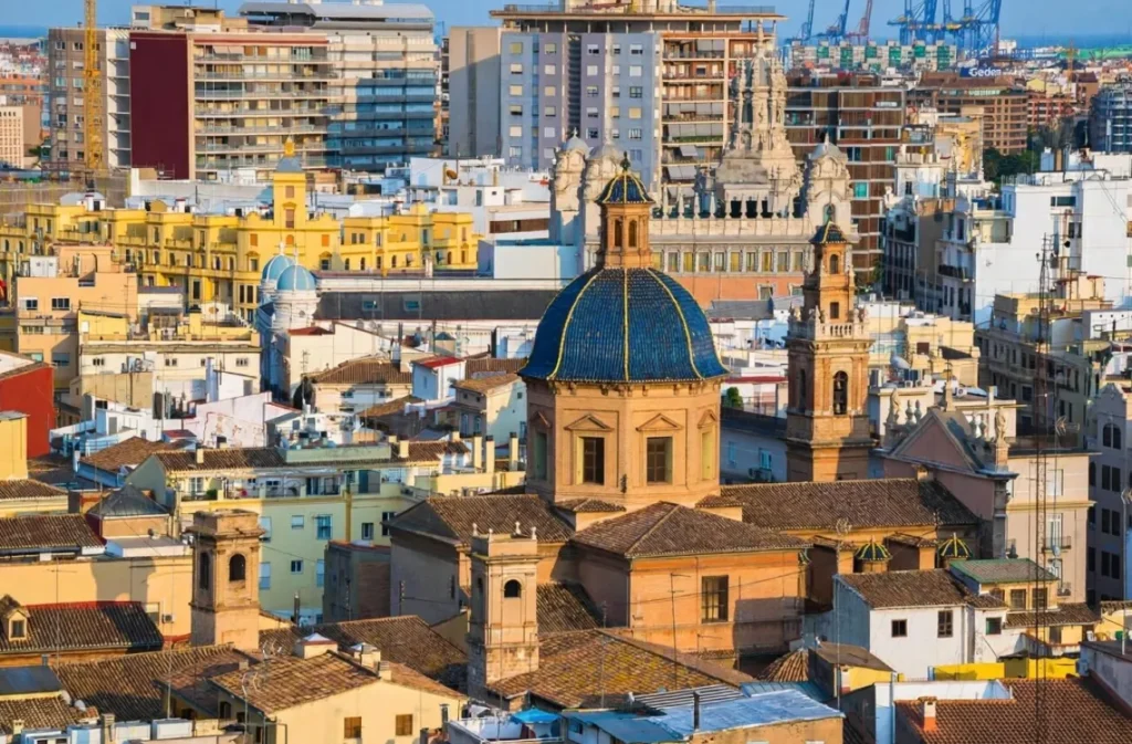 vista panoramica barrio del carmen valencia